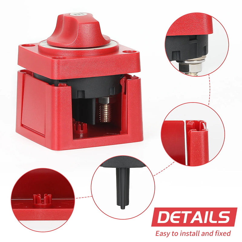 ASW-A6006 M-Type Single Circuit ON-OFF Battery Switch with Knob ...