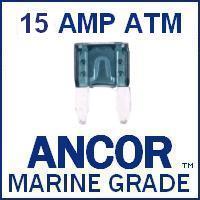 15 Amp ATM Fuse - Mini Blade Style Fuse - 5 pack