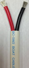 18/2 AWG Gauge Marine Wire Tinned Copper Boat Cable Flat Blk-Red 100 ft