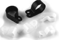 Nylon C-Clamp for Cable-Hose 3/16 Inch Black - 10 pack