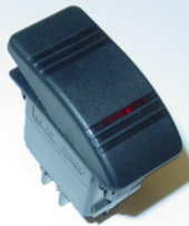 VJD1 Contura Waterproof Rocker Switch On-Off-On DPDT Red Lens